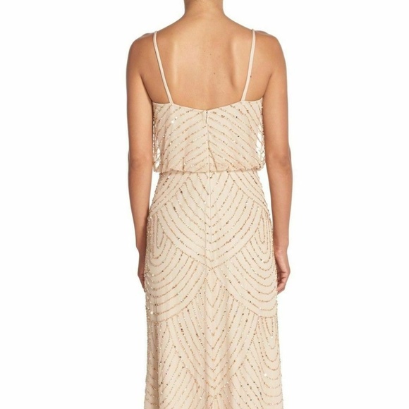 New Adrianna Papell beaded blouson Art Deco gown - Picture 15 of 15